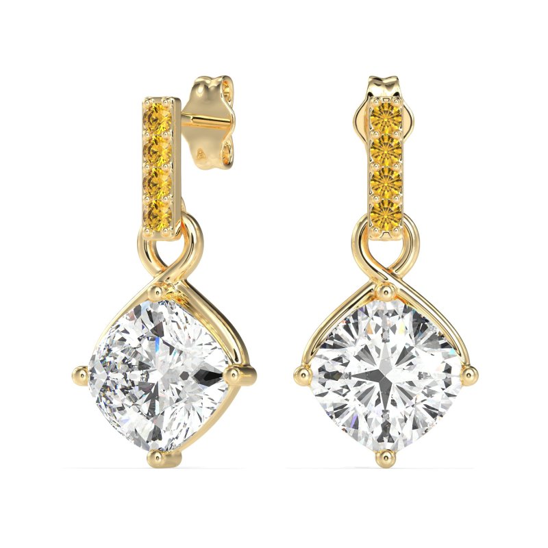 Classic Cushion Drop Earrings