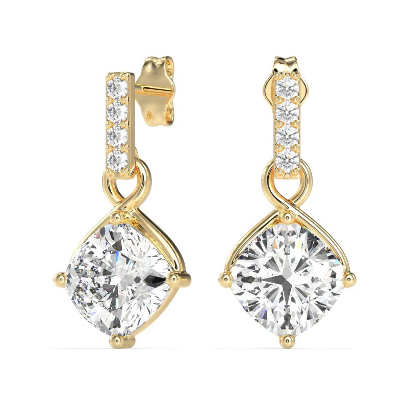 Classic Cushion Drop Earrings