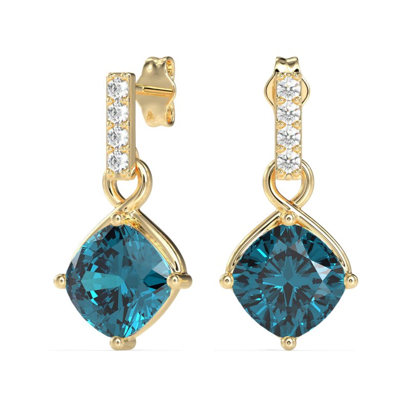 Classic Cushion Drop Earrings