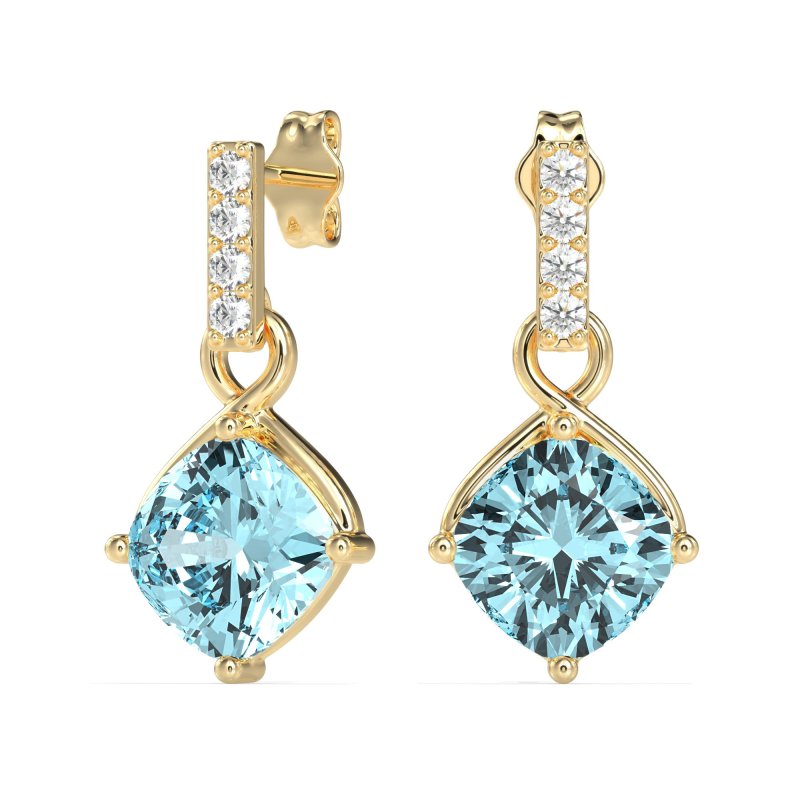 Classic Cushion Drop Earrings