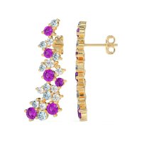 Shimmering Waterfall Cluster Earrings