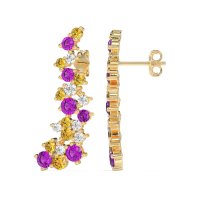 Shimmering Waterfall Cluster Earrings