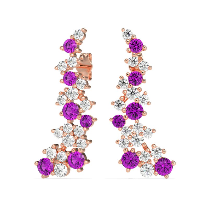 Shimmering Waterfall Cluster Earrings