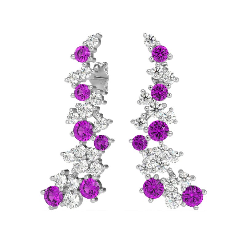 Shimmering Waterfall Cluster Earrings