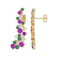 Shimmering Waterfall Cluster Earrings