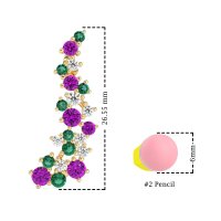 Shimmering Waterfall Cluster Earrings