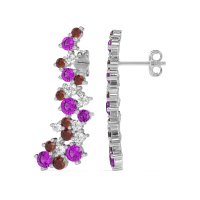 Shimmering Waterfall Cluster Earrings