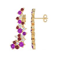 Shimmering Waterfall Cluster Earrings