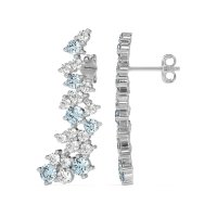 Shimmering Waterfall Cluster Earrings