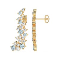 Shimmering Waterfall Cluster Earrings