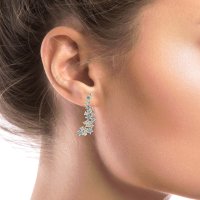 Shimmering Waterfall Cluster Earrings