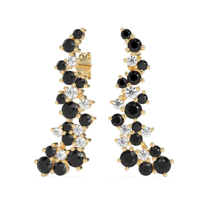Shimmering Waterfall Cluster Earrings
