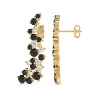 Shimmering Waterfall Cluster Earrings
