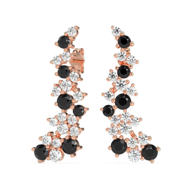 Shimmering Waterfall Cluster Earrings