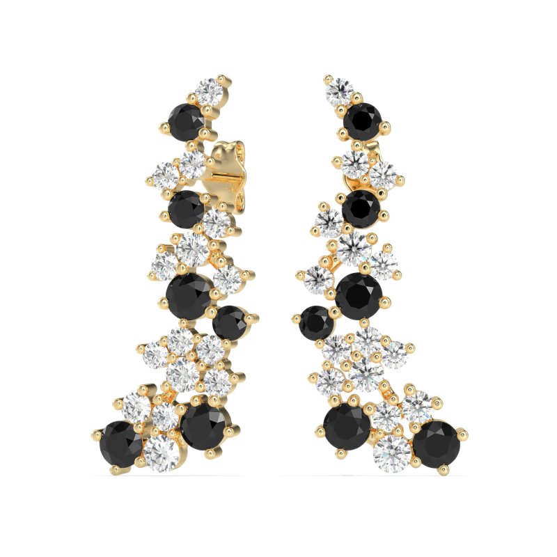 Shimmering Waterfall Cluster Earrings