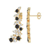 Shimmering Waterfall Cluster Earrings