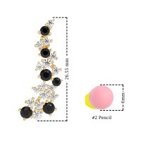 Shimmering Waterfall Cluster Earrings