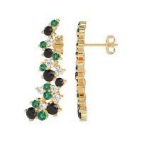 Shimmering Waterfall Cluster Earrings