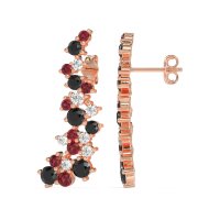 Shimmering Waterfall Cluster Earrings