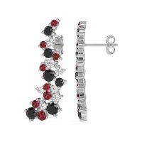 Shimmering Waterfall Cluster Earrings