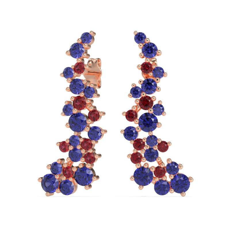 Shimmering Waterfall Cluster Earrings