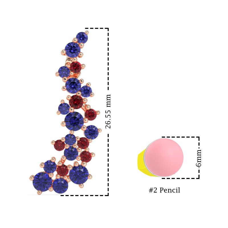 Shimmering Waterfall Cluster Earrings