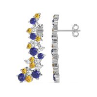 Shimmering Waterfall Cluster Earrings