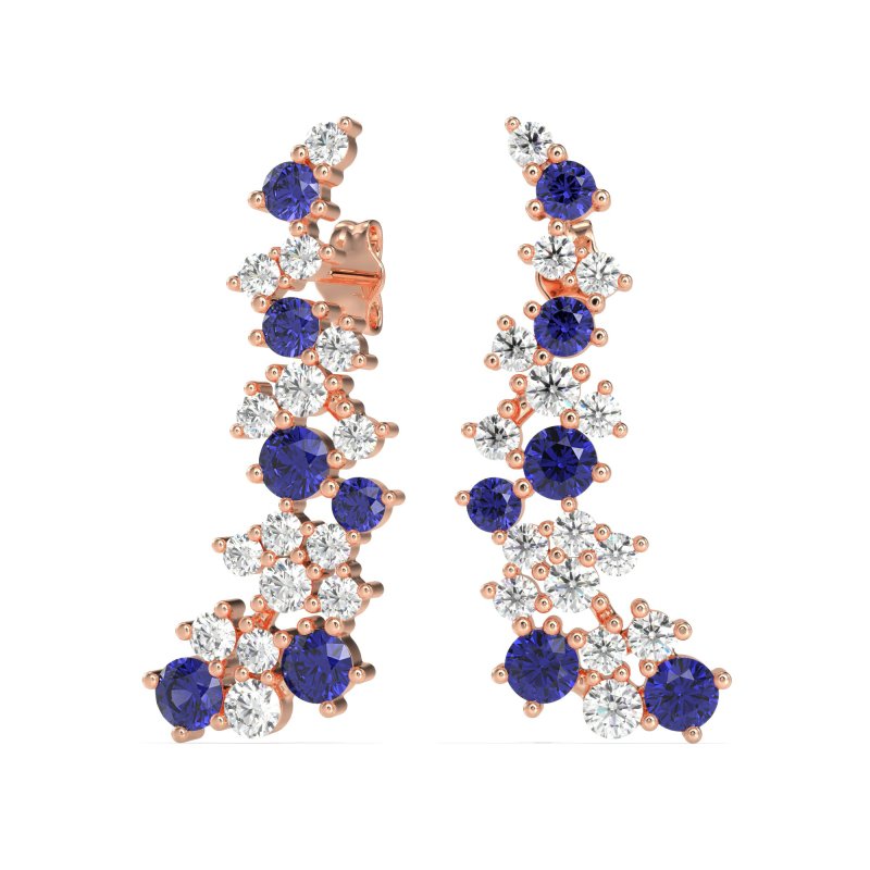 Shimmering Waterfall Cluster Earrings