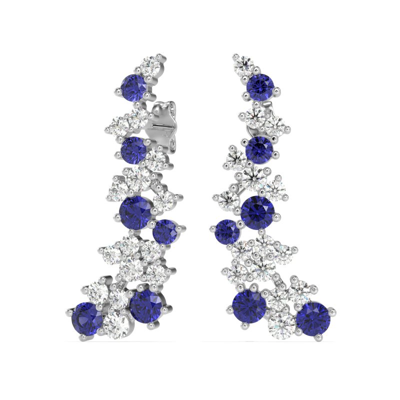 Shimmering Waterfall Cluster Earrings