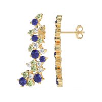 Shimmering Waterfall Cluster Earrings