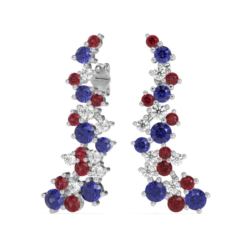 Shimmering Waterfall Cluster Earrings