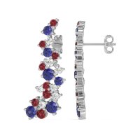 Shimmering Waterfall Cluster Earrings