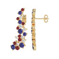 Shimmering Waterfall Cluster Earrings