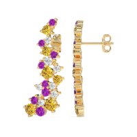 Shimmering Waterfall Cluster Earrings