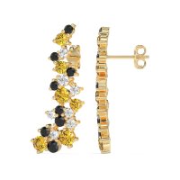 Shimmering Waterfall Cluster Earrings