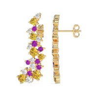 Shimmering Waterfall Cluster Earrings