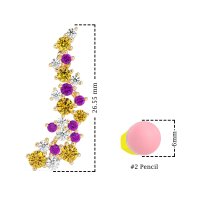 Shimmering Waterfall Cluster Earrings