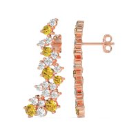 Shimmering Waterfall Cluster Earrings