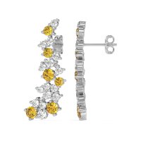 Shimmering Waterfall Cluster Earrings