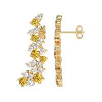 Shimmering Waterfall Cluster Earrings