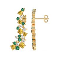 Shimmering Waterfall Cluster Earrings