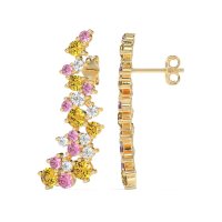 Shimmering Waterfall Cluster Earrings