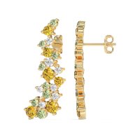 Shimmering Waterfall Cluster Earrings
