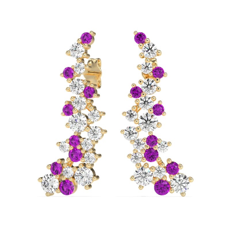 Shimmering Waterfall Cluster Earrings