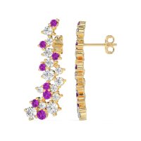 Shimmering Waterfall Cluster Earrings