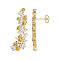 Shimmering Waterfall Cluster Earrings