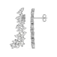 Shimmering Waterfall Cluster Earrings