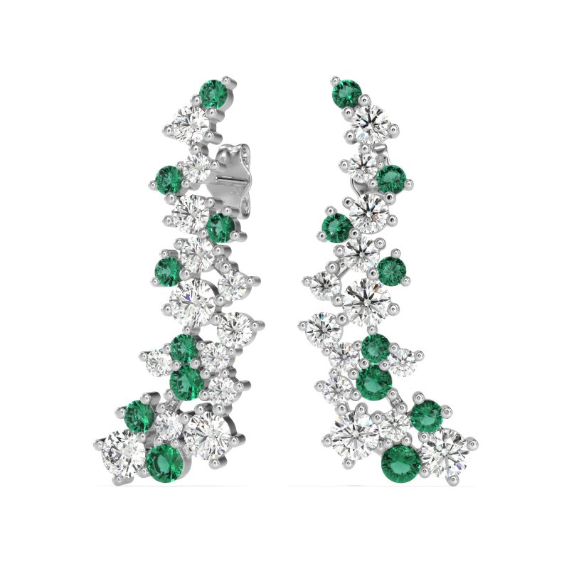 Shimmering Waterfall Cluster Earrings