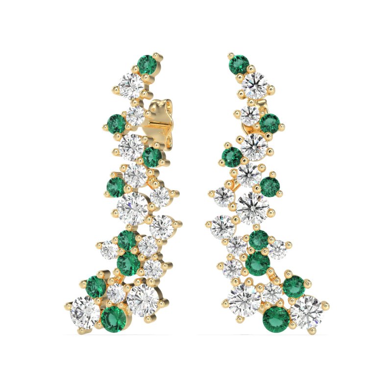 Shimmering Waterfall Cluster Earrings