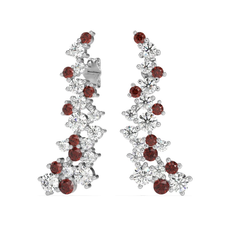 Shimmering Waterfall Cluster Earrings
